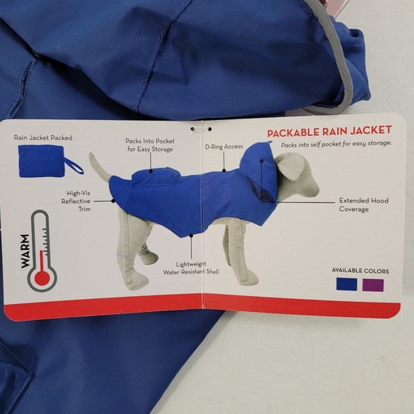 Kong Outerwear Packable Purple Rain Jacket Size Small - Picture 5 of 8